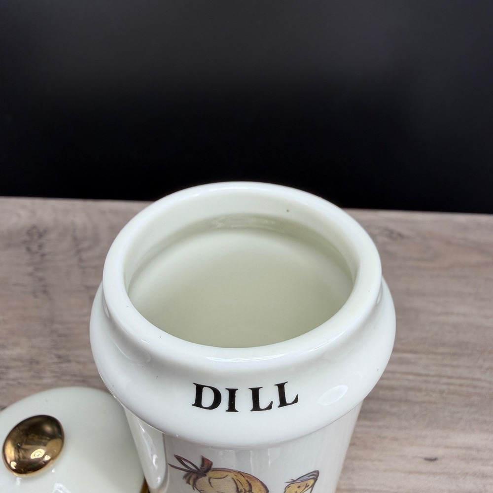 M.J.‎ Hummel Dill Spice Jar 1987 Danbury Mint Porcelain Gold Trim Made in Japan - Picture 7 of 11